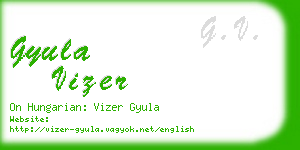 gyula vizer business card